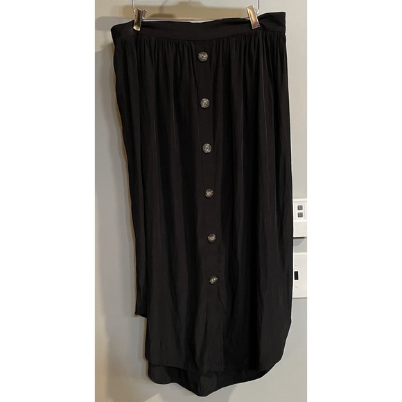 J. Jill Dresses & Skirts - J‎ Jill Skirt Long Elastic Waist Asymmetrical Button Front Womens Large